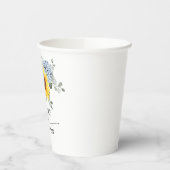 サンフラワーダスティブルー石板牡丹フローラ 紙コップ (左)