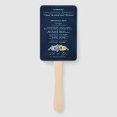 サンフラワーダスティブルー石板牡丹結婚式 プログラム ハンドファン (裏面)