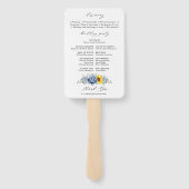 サンフラワーダスティブルー石板牡丹結婚式 プログラム ハンドファン (裏面)