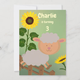 サンフラワーチャーリー誕生日 招待状