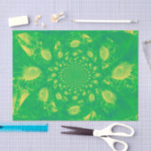 サンフラワーデコパージュグリーンイエロー抽象芸術アート 薄葉紙 (クラフト)
