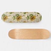サンフラワードラゴンフライオールド新聞カントリースタイル スケートボード (横)