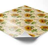 サンフラワードラゴンフライオールド新聞カントリースタイル フォトプリント            (角)