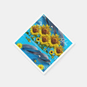 サンフラワードルフィン紙ナプキンス スタンダードカクテルナプキン (角)