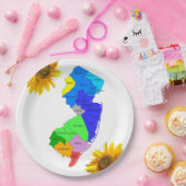 サンフラワーニュージャージー郡紙プレート ペーパープレート (パーティー)