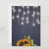 サンフラワーネイビーシャルボード秋の赤ちゃんシャワー 招待状 (裏面)