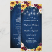 サンフラワーネイビーブルージャールライツブルゴーニュ結婚ーズ プログラム (正面/裏面)