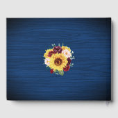 サンフラワーネイビーブルーメイソンジャールライツ結婚ズ ゲストブック (裏面)