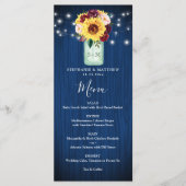 サンフラワーネイビーブルーメイソンジャールライト結婚ズのメニュー メニュー (正面)