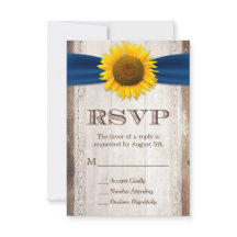 サンフラワーネイビーリボンレース素朴バーンウッドRSVP