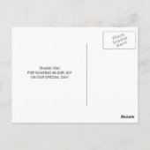 サンフラワーネイビー結婚ブルーサマー ポストカード (裏面)