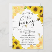 サンフラワーハニービーブライダルシャワー 招待状 (正面)