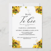 サンフラワーハニービーブライダルシャワー 招待状 (正面)