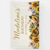サンフラワーバタフライウィメンズ誕生日 横断幕 (縦)