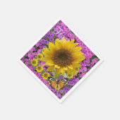 サンフラワーバタフライ紙ナプキンス スタンダードカクテルナプキン (角)