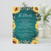 サンフラワーバビーズブリー縁どティール(緑がかった色)結婚ズ詳細 エンクロージャーカード (スタンド正面)