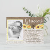 サンフラワーバプティスバウティゾのためのグラシアスに感謝 サンキューカード (スタンド正面)