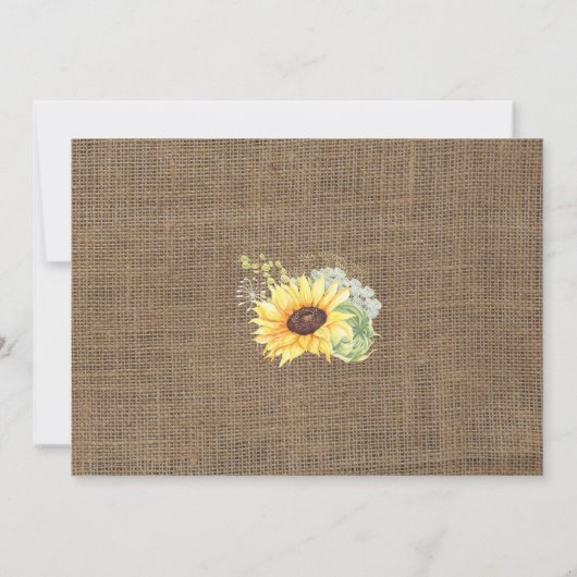 サンフラワーバプティスバウティゾのためのグラシアスに感謝 サンキューカード (裏面)