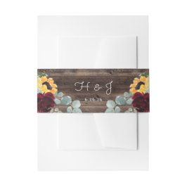 サンフラワーバラズンウッド結婚ズ 招待状ベリーバンド