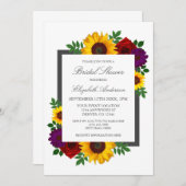 サンフラワーバラ秋フローラブライダルシャワー 招待状 (正面/裏面)