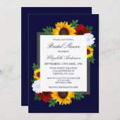 サンフラワーバラ秋フローラブライダルシャワー 招待状 (正面/裏面)