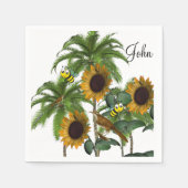 サンフラワーバンブルビー紙ナプキンス スタンダードカクテルナプキン (正面)