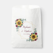 サンフラワーバーガンディフローラ幾何結婚の フェイバーバッグ (正面)