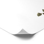 サンフラワーバーガンディ結婚グリーンの歓迎サイン ポスター (角)