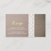 サンフラワーバーラップ&レースベビーシャワーチケット招待状 エンクロージャーカード (裏面)