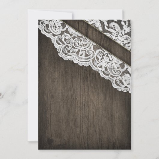 サンフラワーバーンウッドアンドレース結婚式招待状 招待状 (裏面)