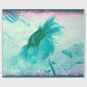 サンフラワーパステルイエローティール（緑がかった色）ヴィンテージアンティーク ラッピングペーパー (フラット)