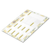 サンフラワーパーソナライズされたウィークリープランナー ノートパッド (アングル)