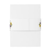 サンフラワーパープルバイオレット素朴フローラ結婚ズ 招待状ベリーバンド (裏面例)