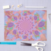 サンフラワーパープルピンクパステル抽象芸術デコパージュ 薄葉紙 (クラフト)