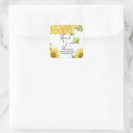 サンフラワービーこちらでお越しいただきありがとうございます スクエアシール