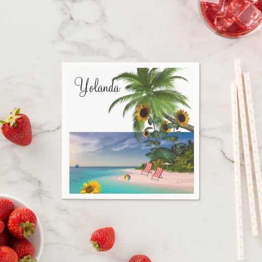 サンフラワービーチ紙ナプキンス スタンダードカクテルナプキン (インサイチュ)