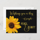 サンフラワーピース&美しい ポストカード (正面/裏面)