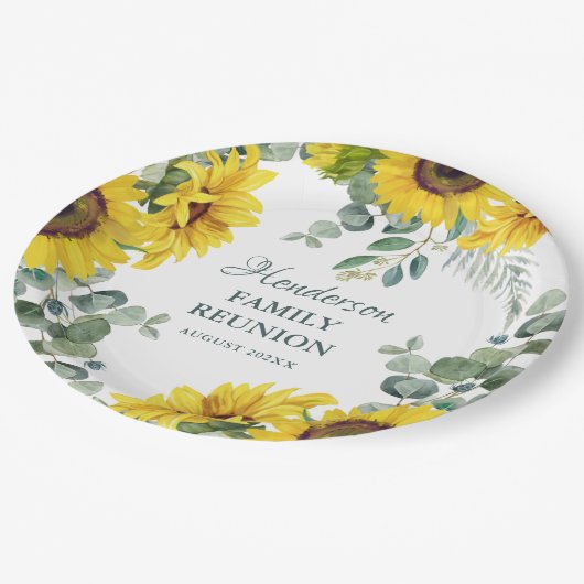 サンフラワーファミリー懇親会パーティー ペーパープレート (アングル)