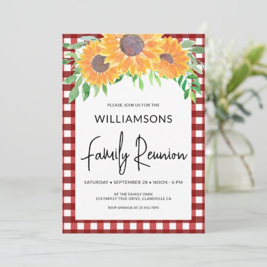 サンフラワーファミリー懇親会招待状 招待状 (スタンド正面)