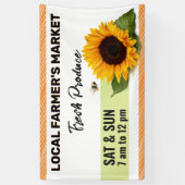 サンフラワーファーマーズマーケット 横断幕 (縦)