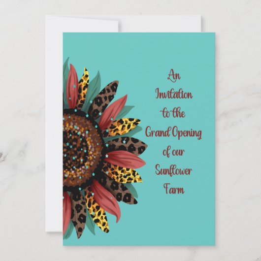 サンフラワーファームグランドオープニング招待状 招待状 (正面)
