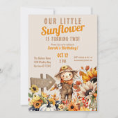 サンフラワーファーム秋誕生日 招待状 (正面)