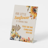 サンフラワーファーム誕生日の恩恵 台座サイン (正面)