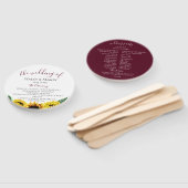 サンフラワーフィールズボルドー結婚式 プログラム ハンドファン (組立なし)