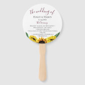 サンフラワーフィールズボルドー結婚式 プログラム ハンドファン (正面)