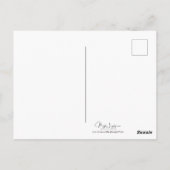 サンフラワーフィールドイエローティール(緑がかった色)フローラアートデザイン ポストカード (裏面)