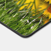 サンフラワーフィールドサンライズドーンスカイグリーングラス デスクマット (コーナー)