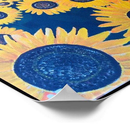 サンフラワーフィー絵を描ルドズバイアルフレッドキツネ ポスター (角)