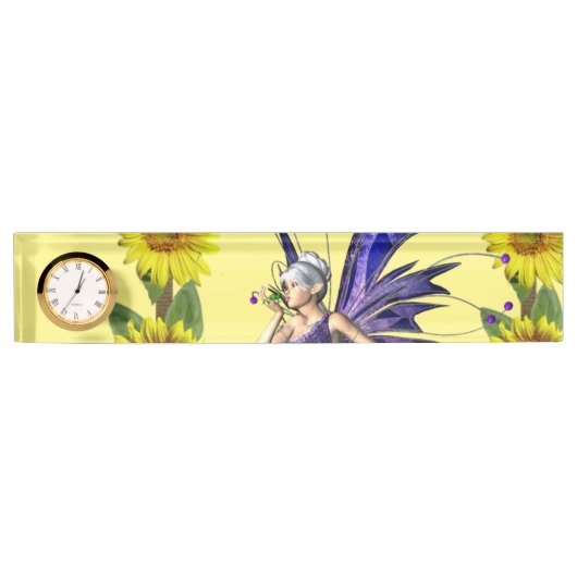 サンフラワーフェアリー机用ネームプレート デスクネームプレート (正面)