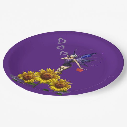 サンフラワーフェアリー紙プレート ペーパープレート (アングル)